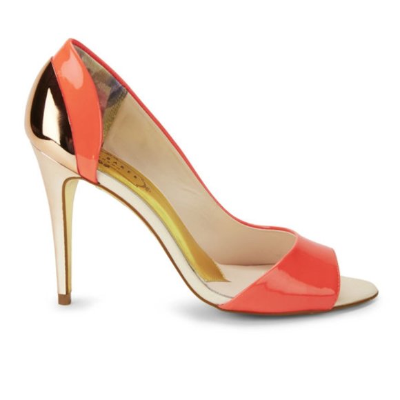 Ted Baker Women's MACEEY Pink Patent Leather Peep Toe Heels - Size 10 - NEW - Picture 1 of 10